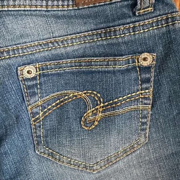 Justice Blue Denim Shorts Girls size 14 - Picture 3 of 5